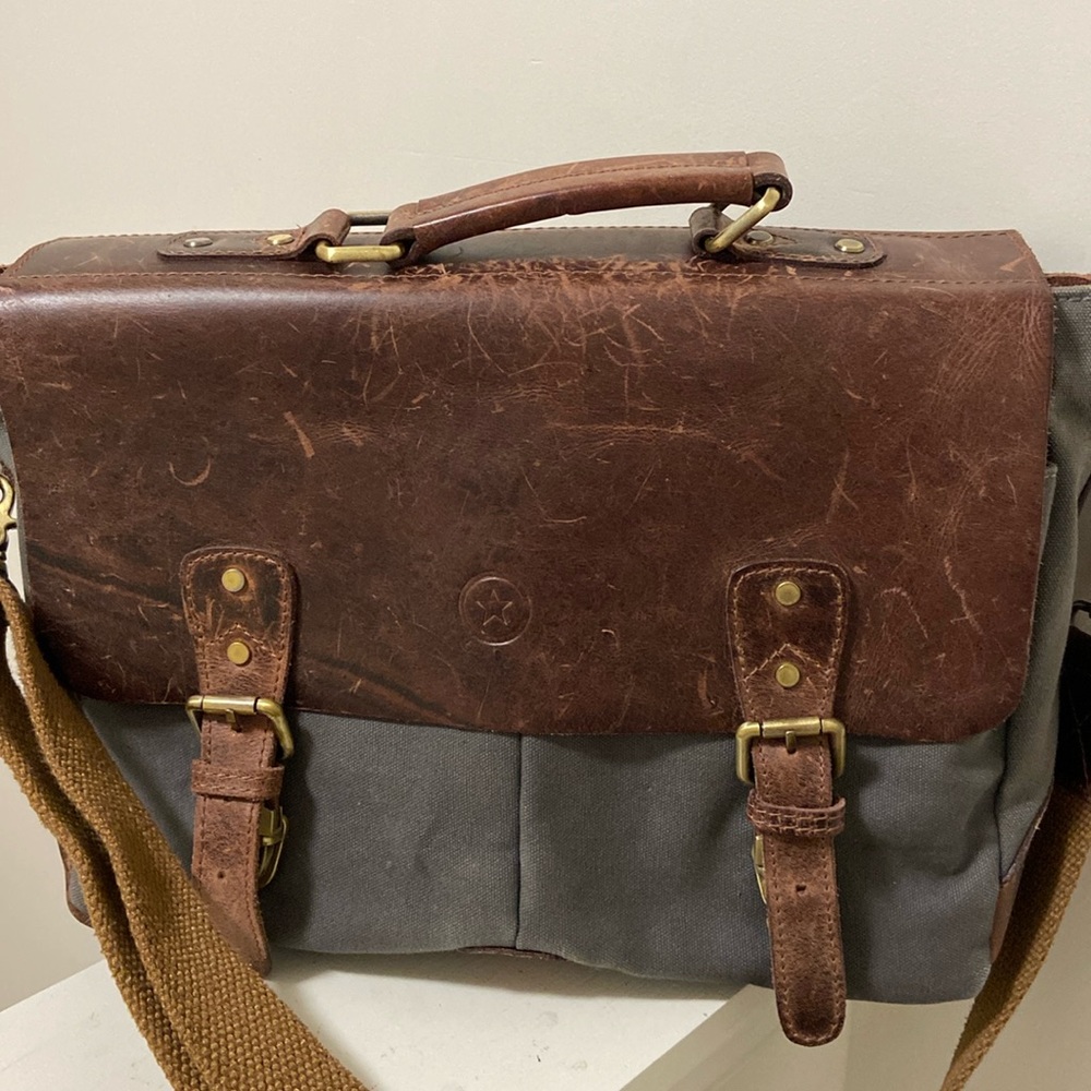 Aaron Leather Laptop/Messenger Bag